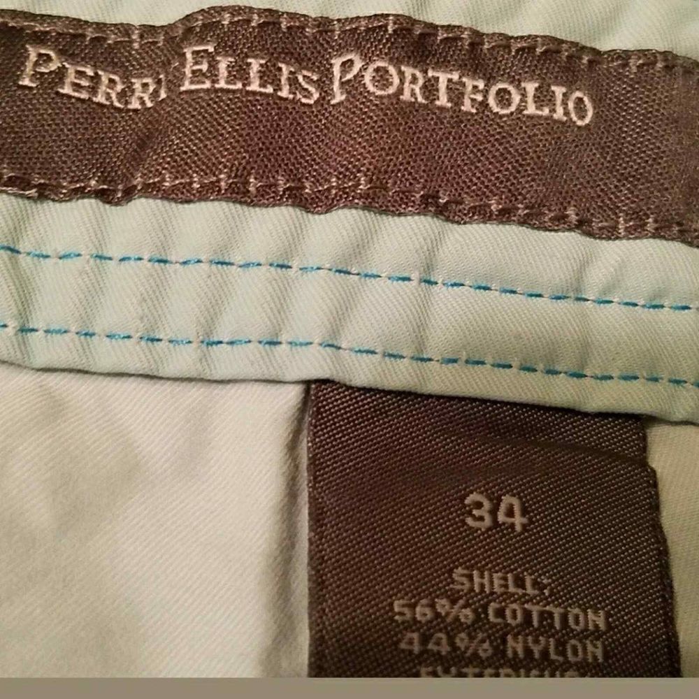 Perry Ellis Portfolio Swim Trunks size 34 Blue Color Block - Picture 4 of 6